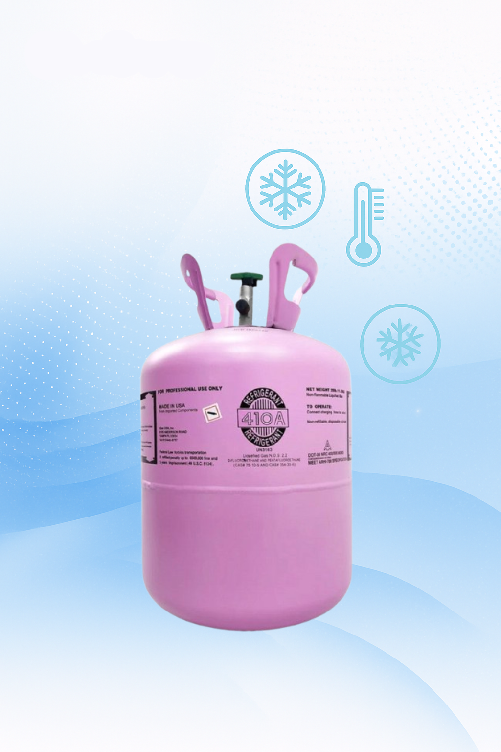 Premium R-410A 25 LB Refrigerant for HVAC Systems