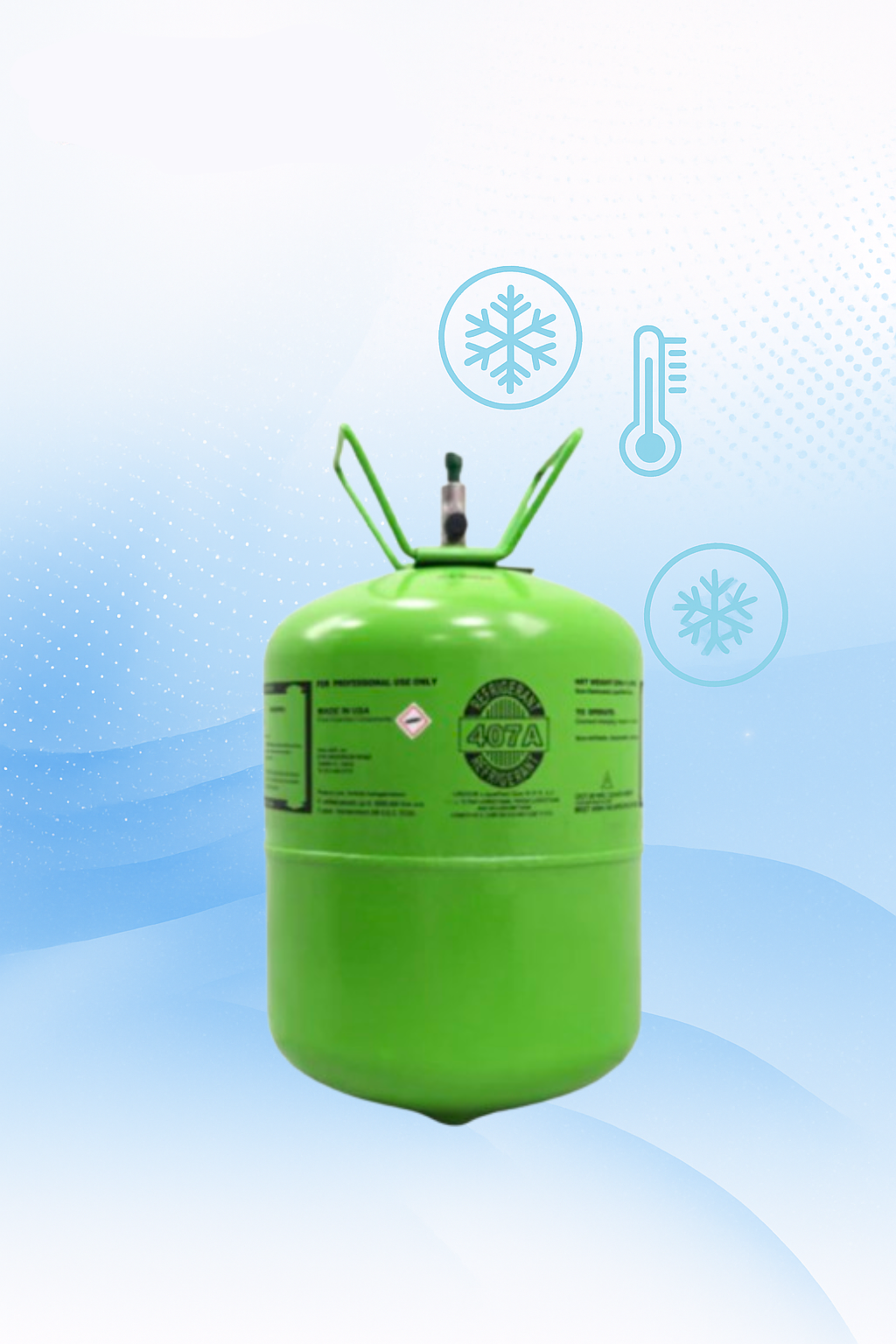 R-407A Professional Grade Refrigerant - 25 LB Capacity